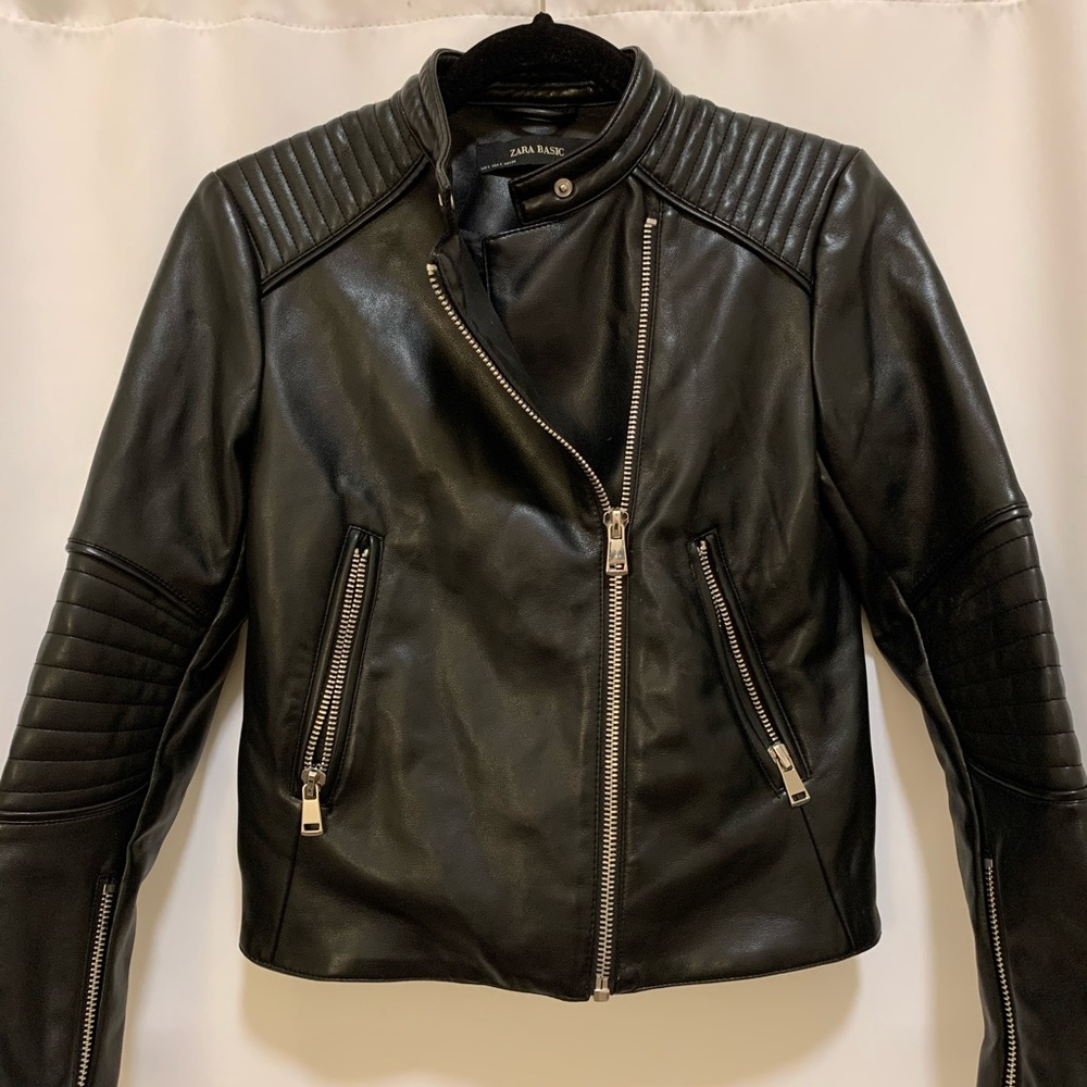 Zara faux leather jacket